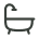Bathtub icon symbol for bathroom remodeling section
